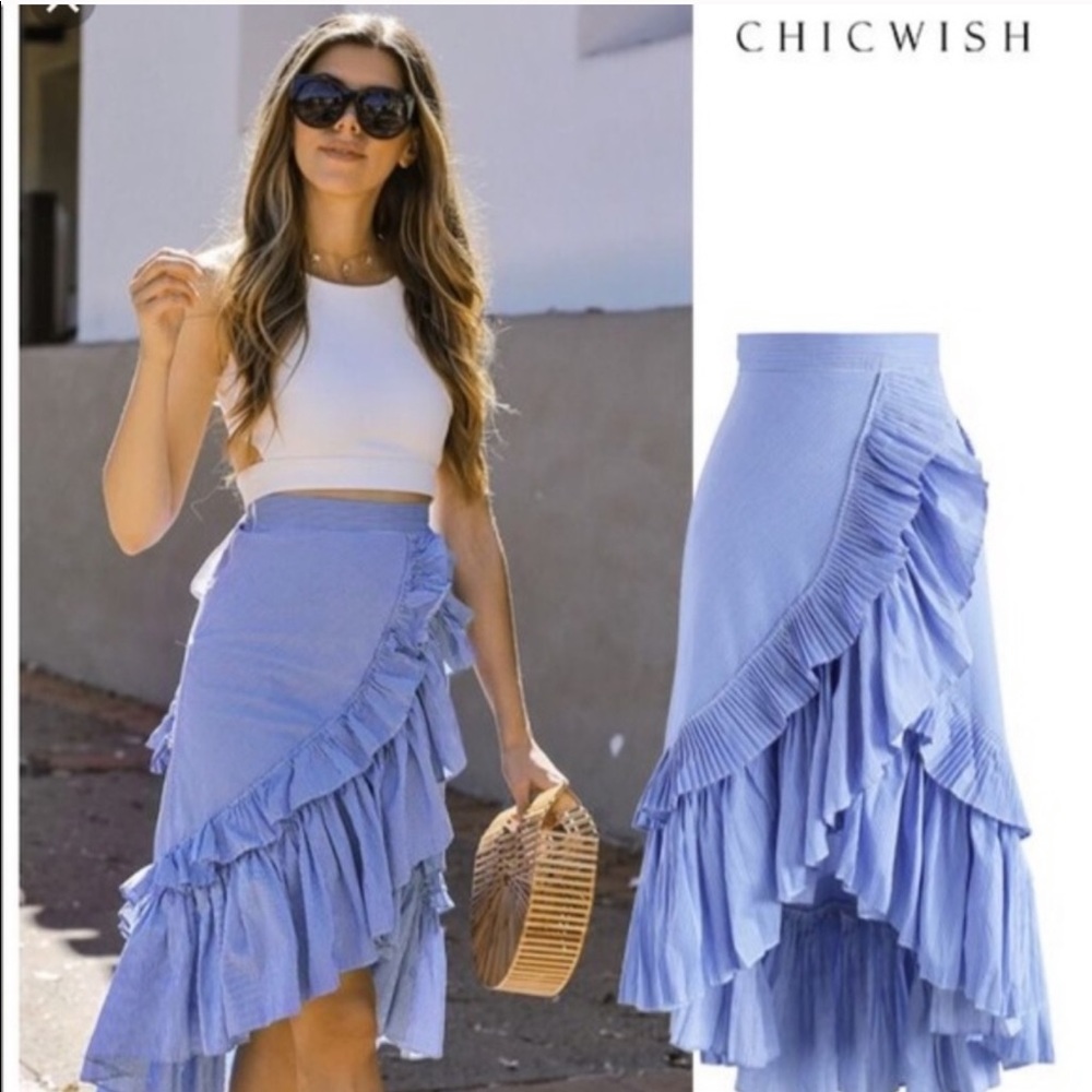 Sold-Chicwish  Applause of Ruffle Tiered Frill Hem